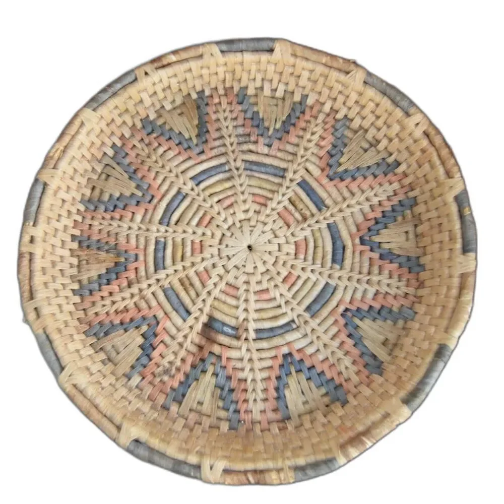 Vintage Handwoven Southwestern Coiled Basket 16